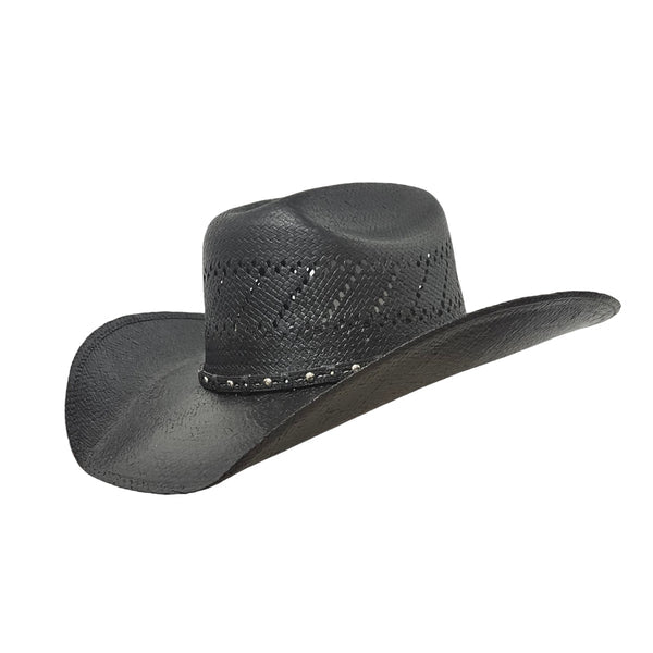 Laramie Black Custom Straw Cowboy Hat