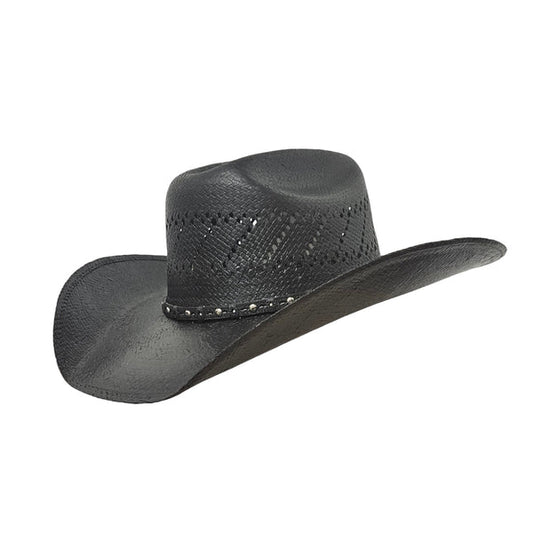 Laramie Black Custom Straw Cowboy Hat