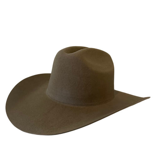 Customizable Taupe Wool Cowgirl Hat